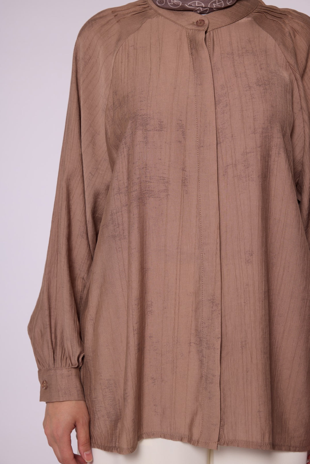 Reglan Kol Gizli Pat Tunik Gömlek
