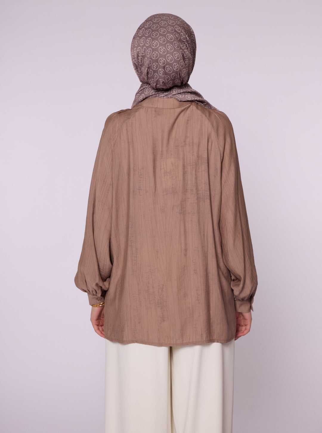 Reglan Kol Gizli Pat Tunik Gömlek