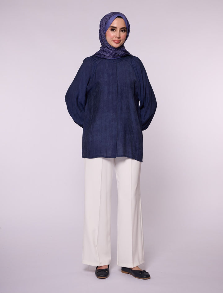 Reglan Kol Gizli Pat Tunik Gömlek