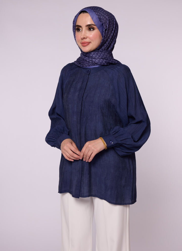 Reglan Kol Gizli Pat Tunik Gömlek