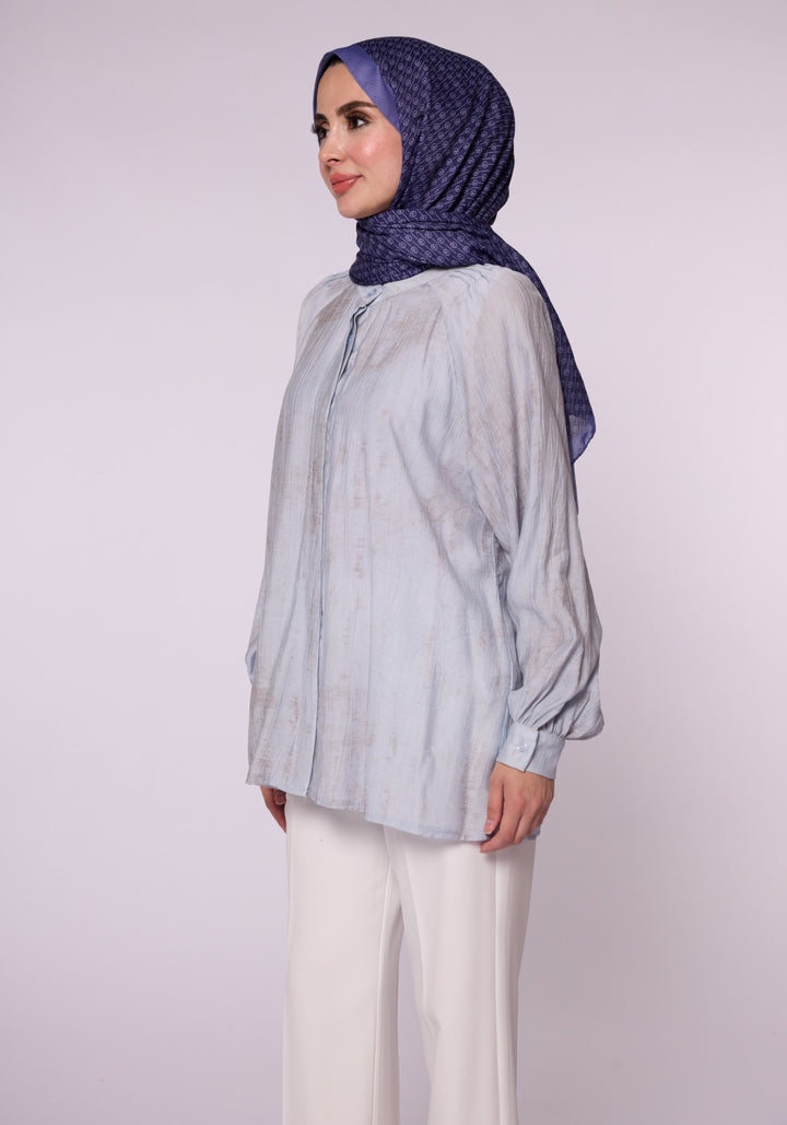Reglan Kol Gizli Pat Tunik Gömlek