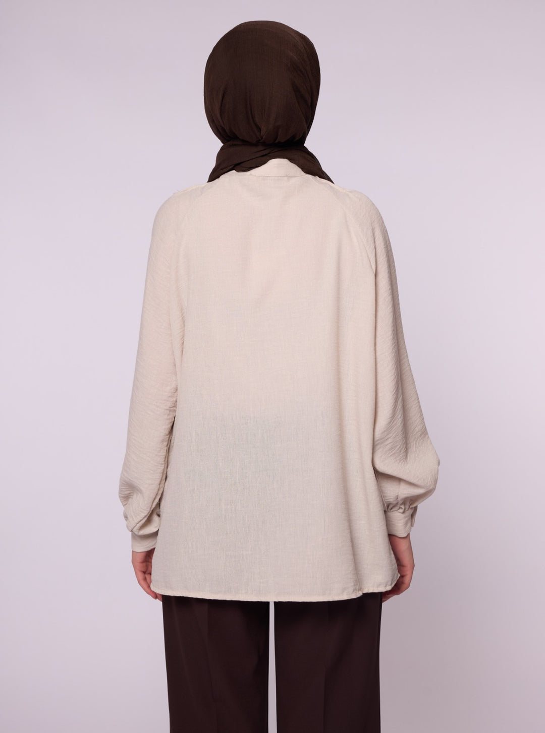 Reglan Kol Gizli Pat Tunik Gömlek