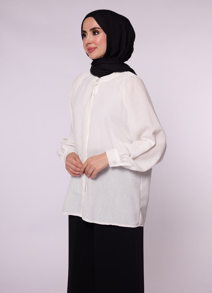 Reglan Kol Gizli Pat Tunik Gömlek
