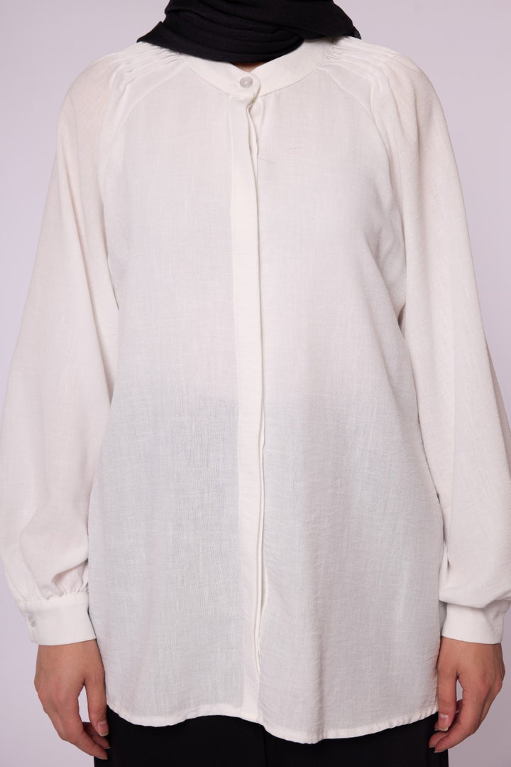 Reglan Kol Gizli Pat Tunik Gömlek