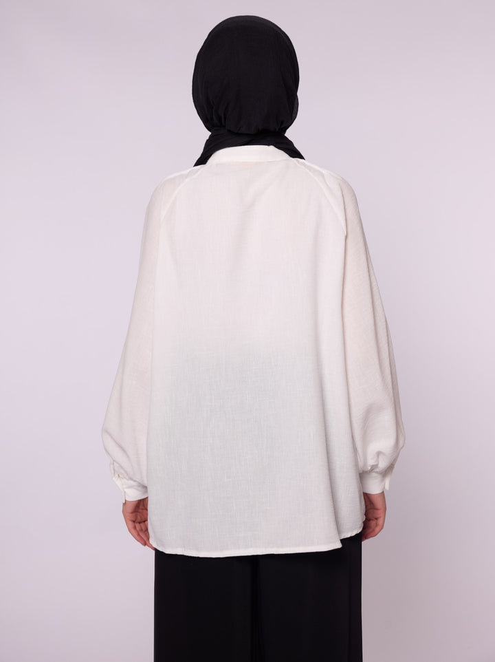Reglan Kol Gizli Pat Tunik Gömlek