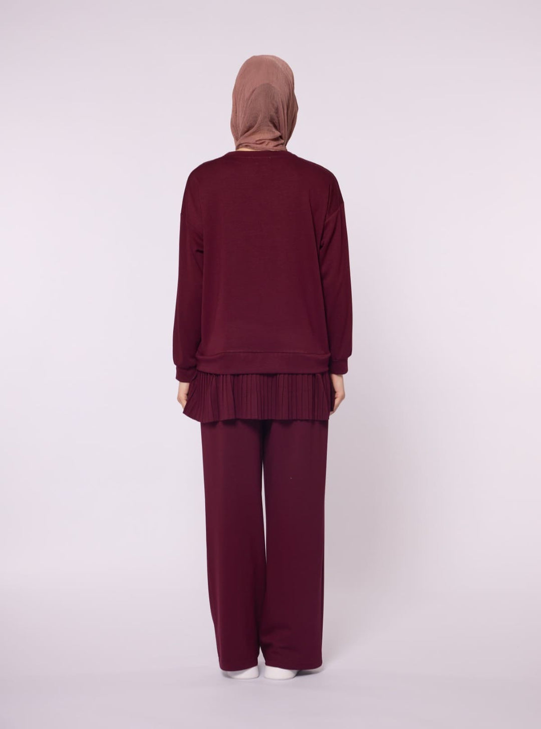 Pilise Detaylı Oversize Düşük Kol Takım