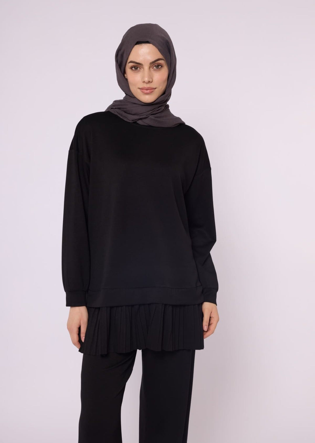 Pilise Detaylı Oversize Düşük Kol Takım