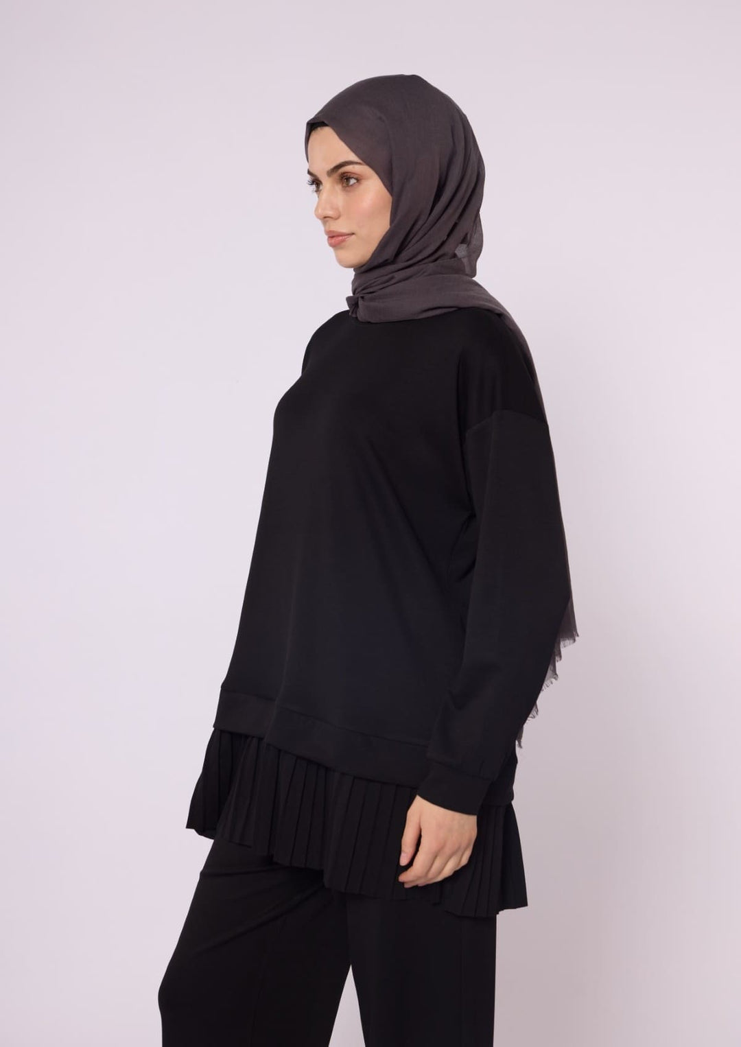 Pilise Detaylı Oversize Düşük Kol Takım