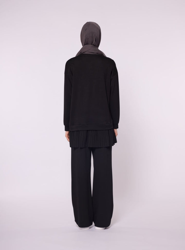 Pilise Detaylı Oversize Düşük Kol Takım