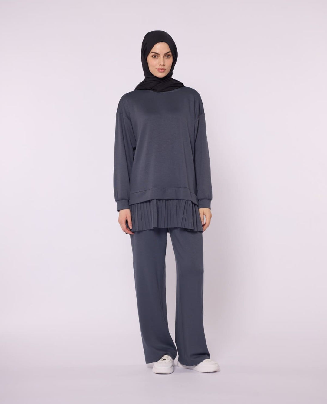 Pilise Detaylı Oversize Düşük Kol Takım