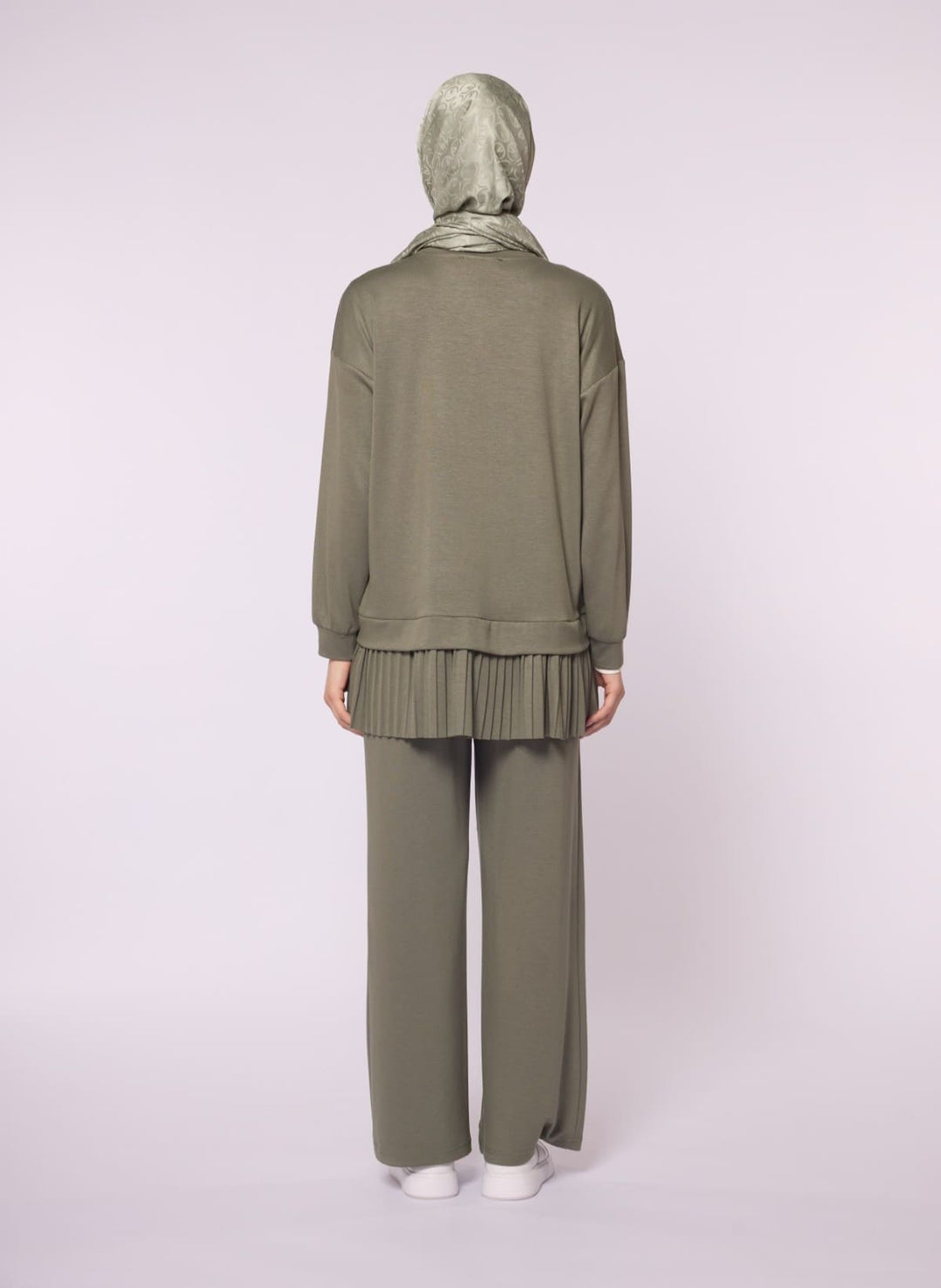 Pilise Detaylı Oversize Düşük Kol Takım