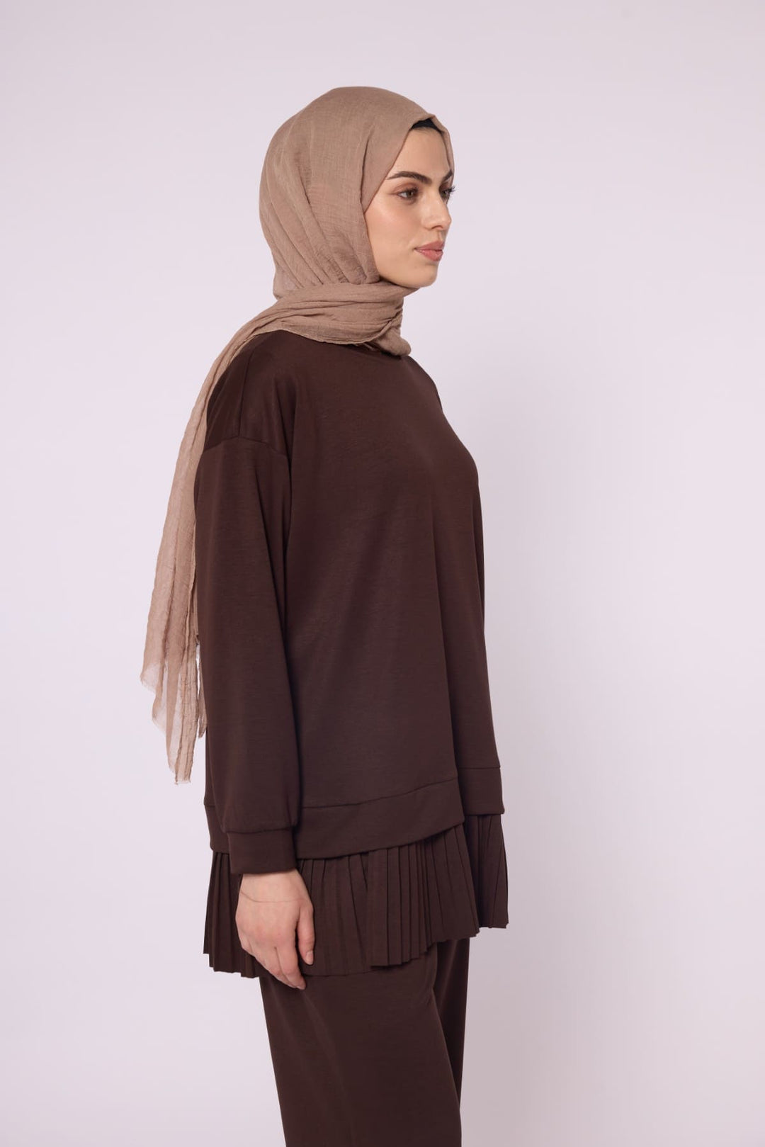 Pilise Detaylı Oversize Düşük Kol Takım