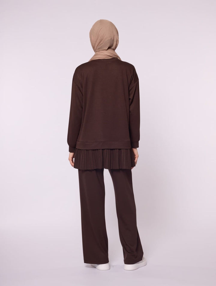Pilise Detaylı Oversize Düşük Kol Takım