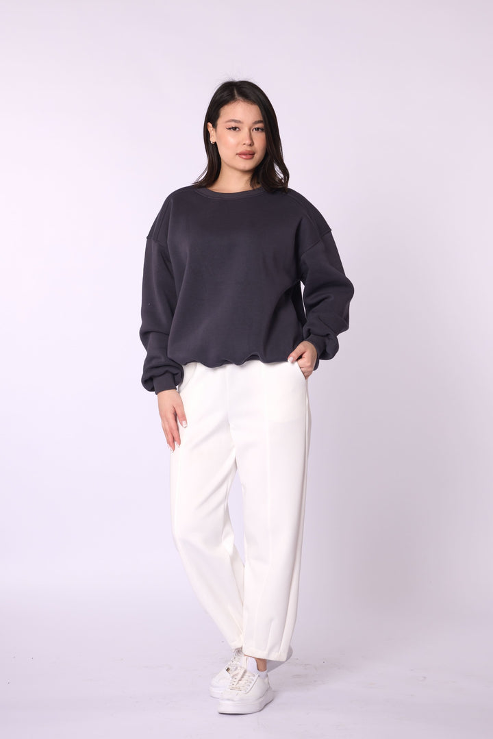 Geniş Kalıp Basic Sweatshirt